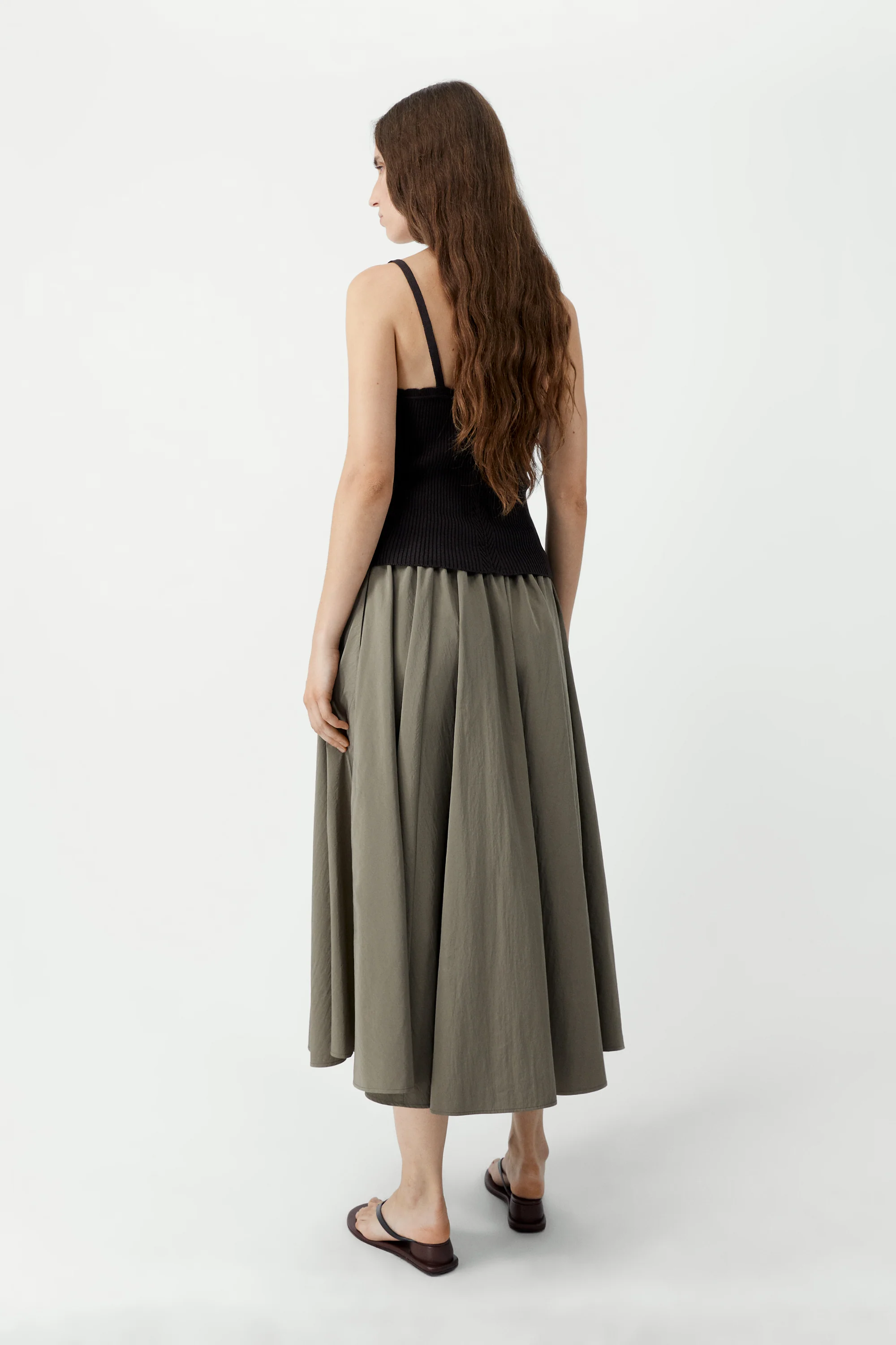 COTTON & SILK RIBBED TANK TOP - Image 3