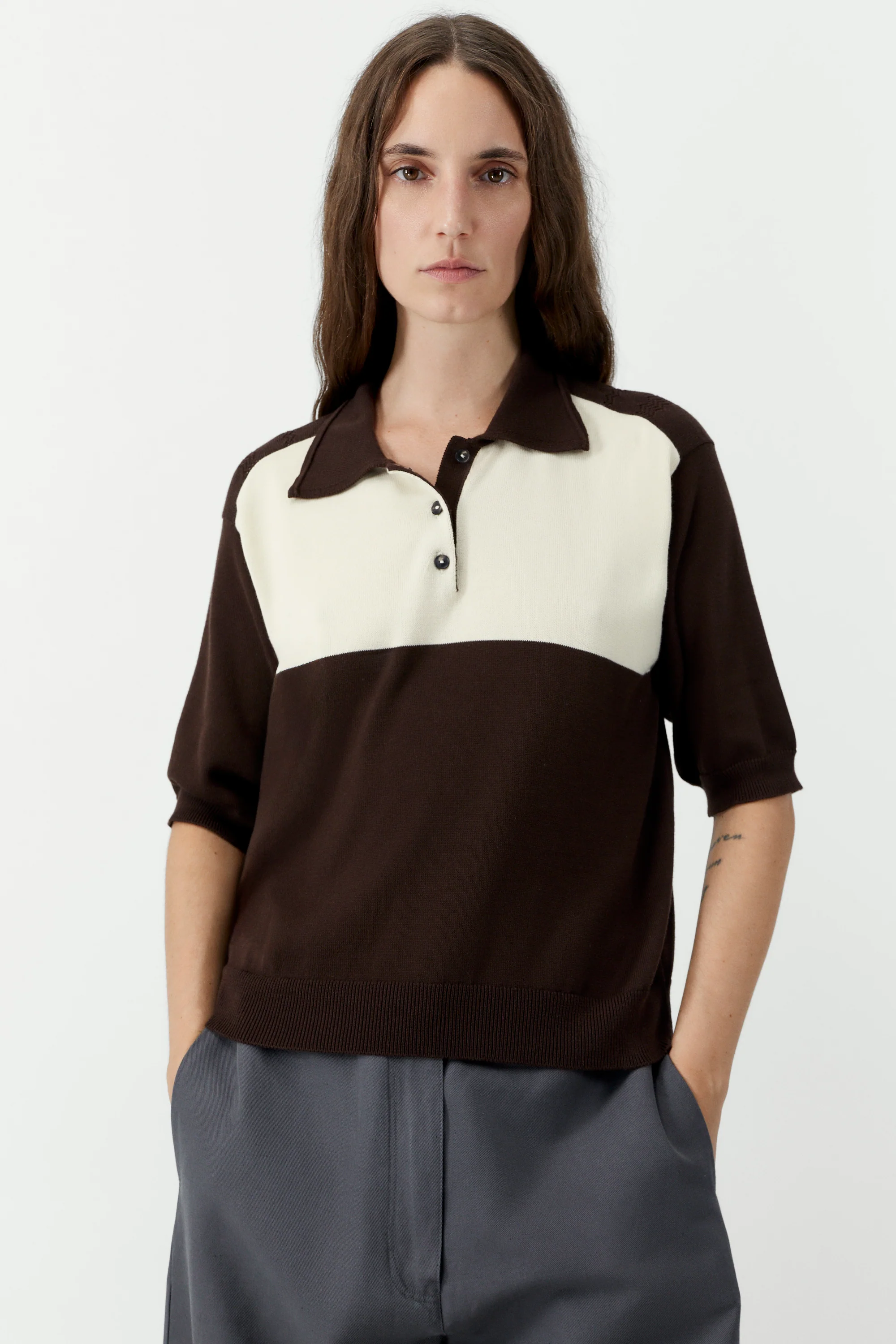 ORGANIC COTTON COLORBLOCK POLO