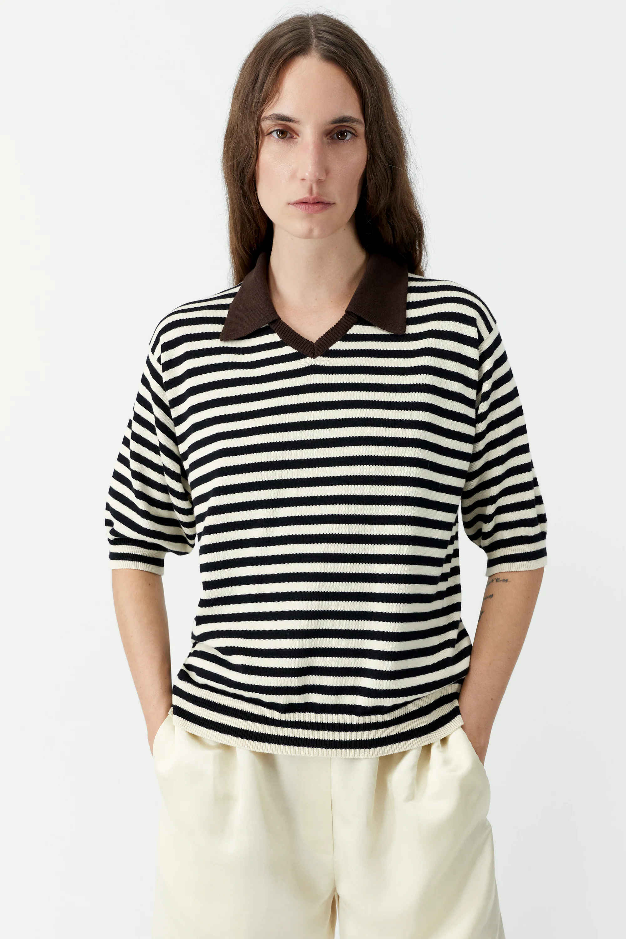 ORGANIC COTTON V-NECK POLO - Image 2